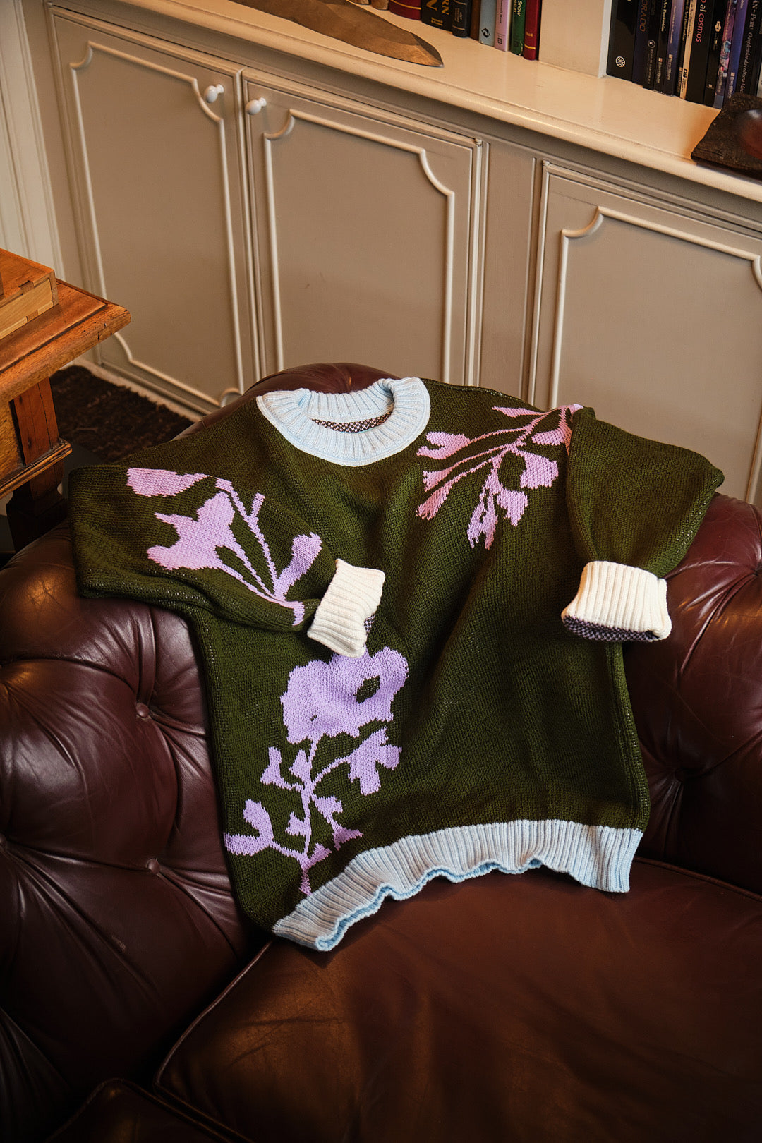 Sweater Verde Hojas x Maglione