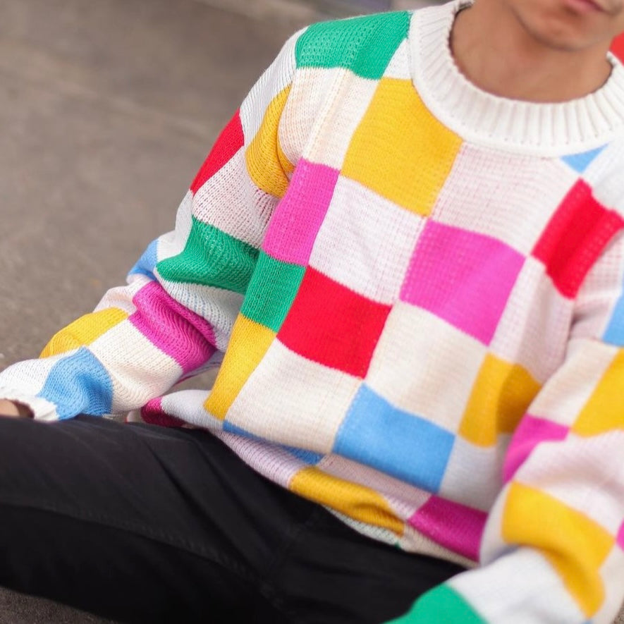 Sweater Rainbow chess hombre