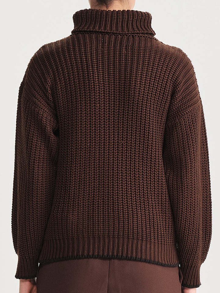 Saco Cuello Tortuga Inglés Marrón/Negro Hombre