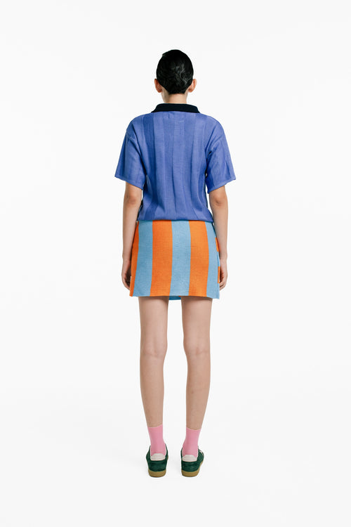 Camiseta asteriscos azul Mujer