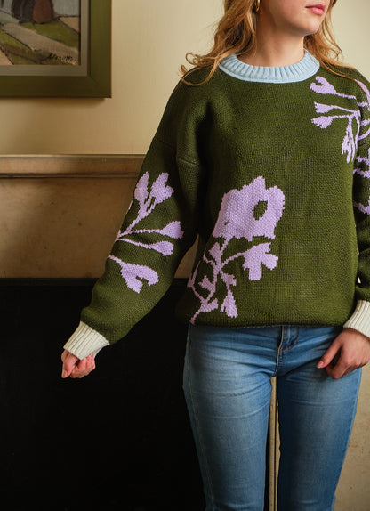 Sweater Verde Hojas x Maglione
