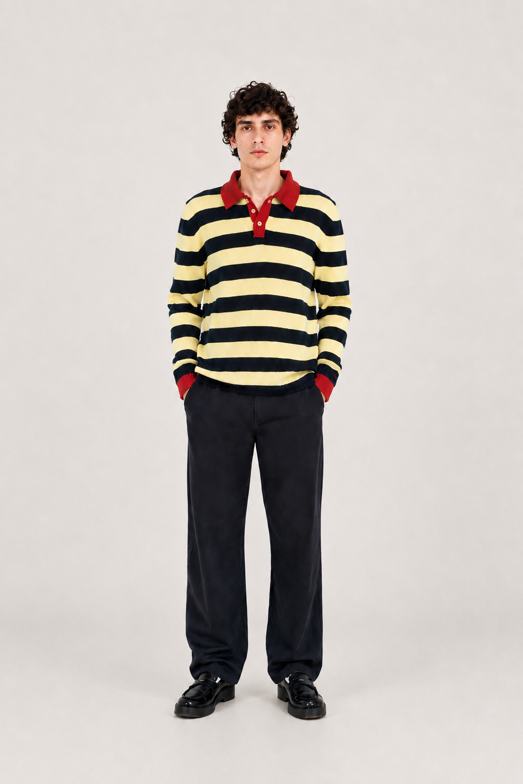 Polo Rayas tricolor  Hombre