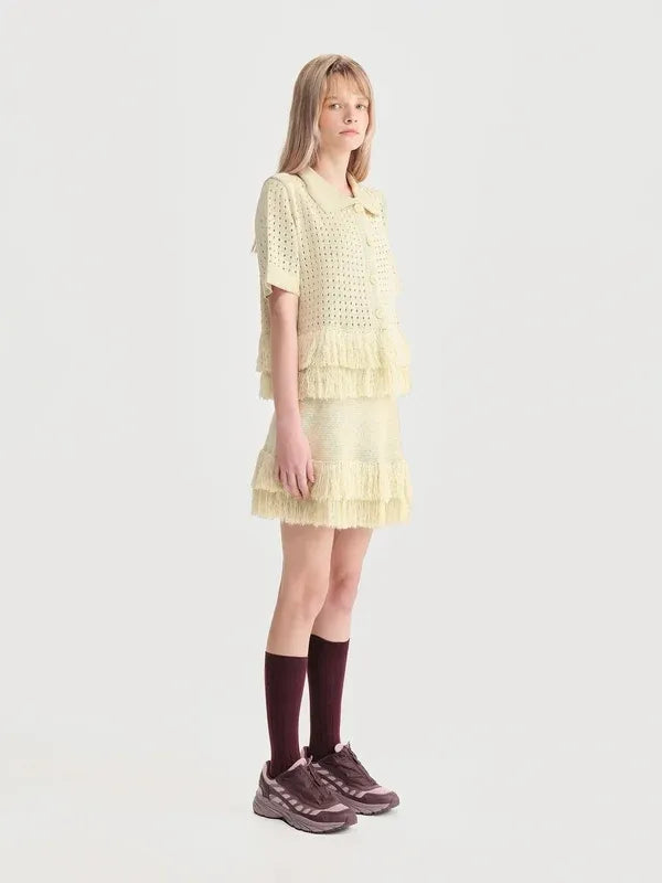 Blusa Juju Beige de lado