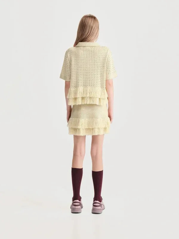 Blusa Juju Beige de espalda
