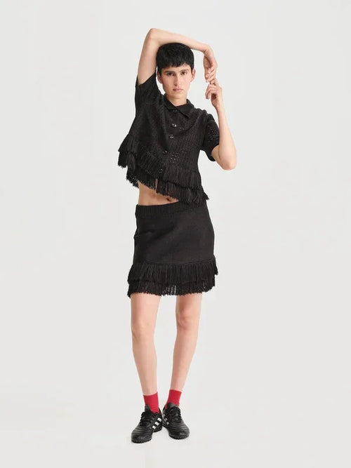Blusa Juju Negra de frente