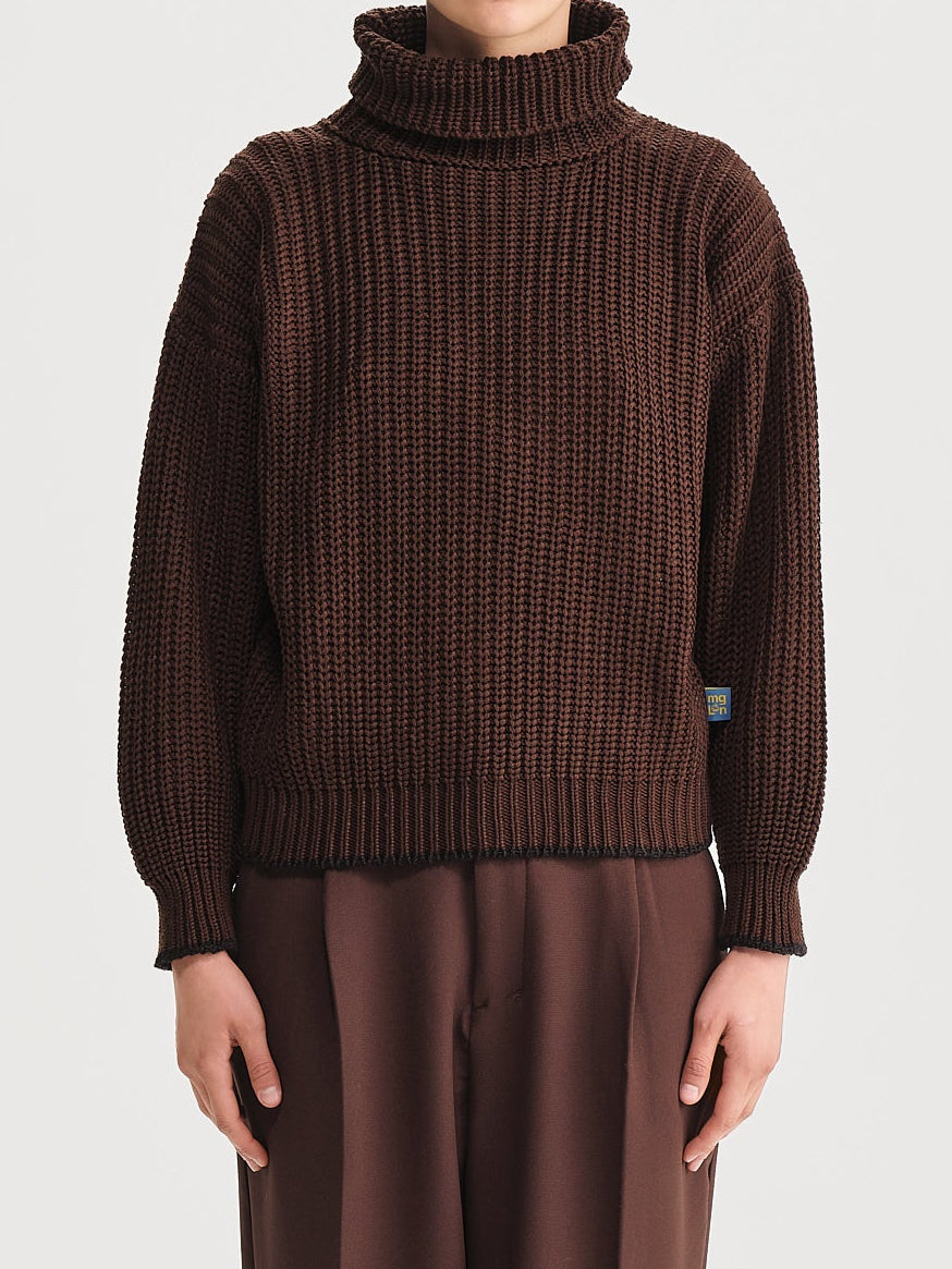 Saco Cuello Tortuga Inglés Marrón/Negro Hombre