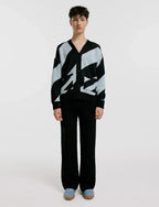 Cardigan Diagonal Hombre foto de frente