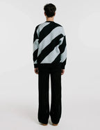 Cardigan Diagonal Hombre foto de espalda