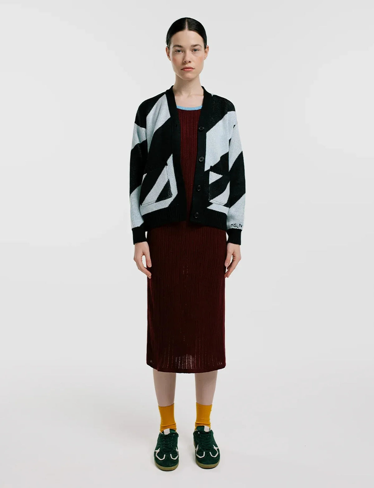 Cardigan Diagonal Mujer foto de frente