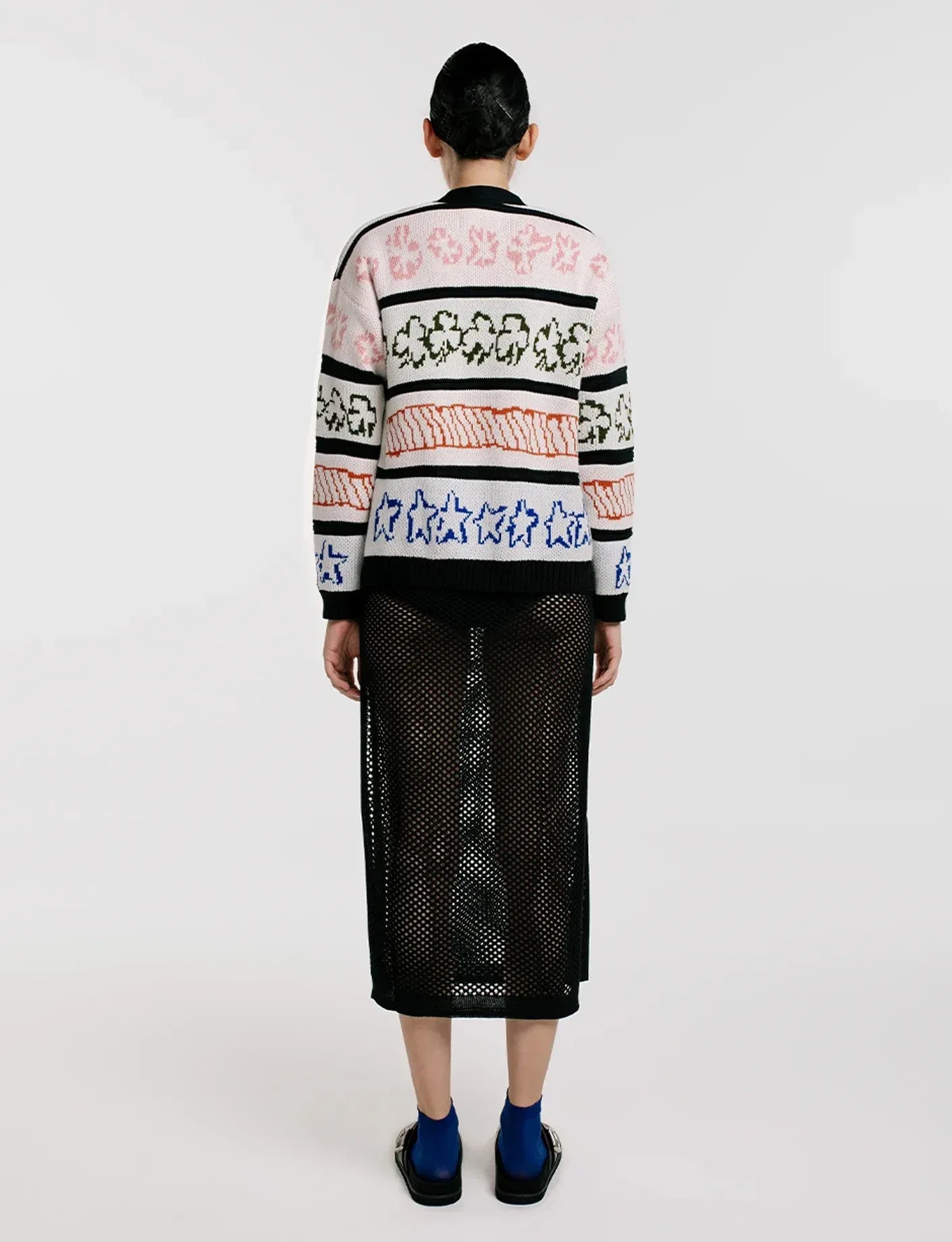 Cardigan Mujer Íconos foto de espalda
