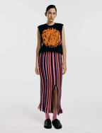 Chaleco Mujer Círculo Rayado foto de frente