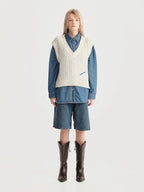 Chaleco Scratch Blanco Mujer de frente