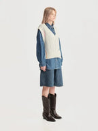 Chaleco Scratch Blanco Mujer de lado derecho
