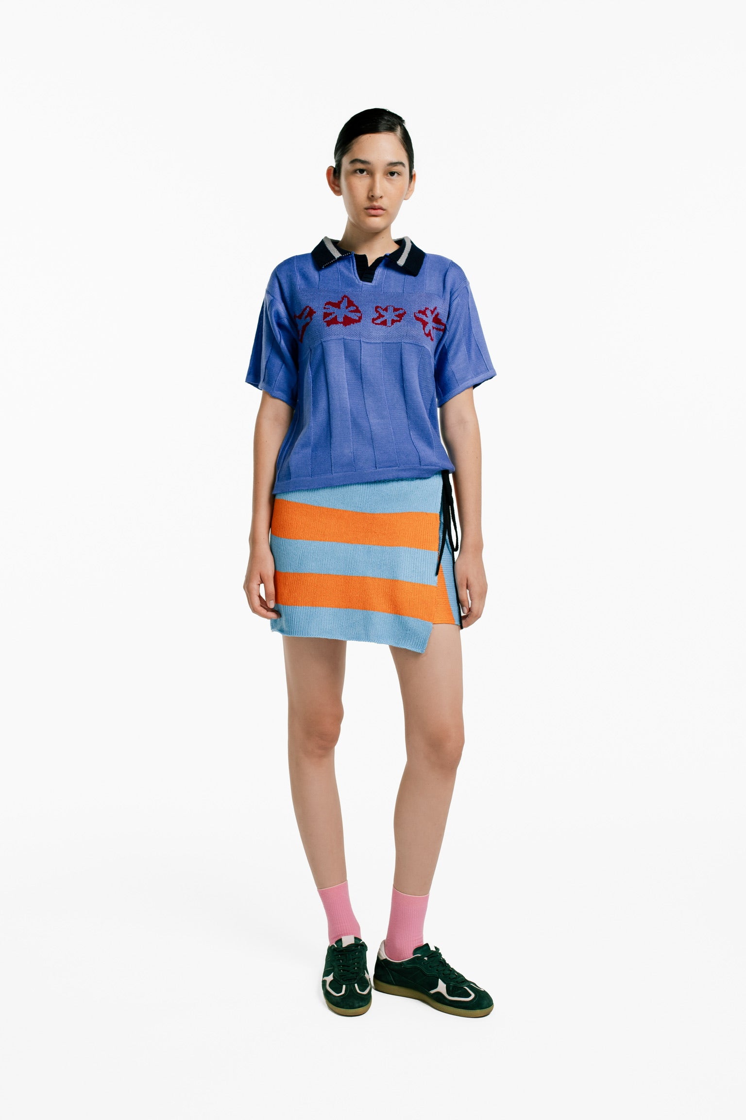 Camiseta asteriscos azul Mujer