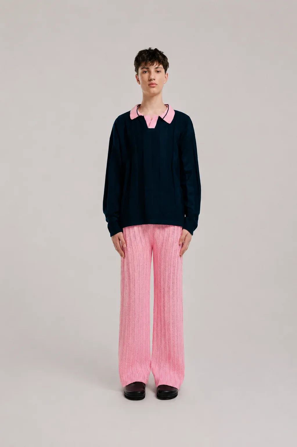 Pantalón Soga Hombre Rosa foto de frente