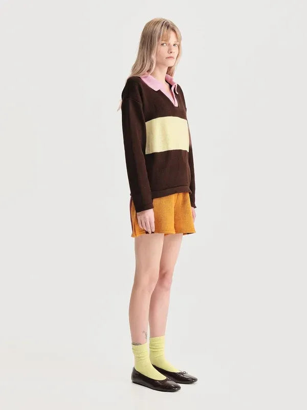 Polo Rugby Café short naranja