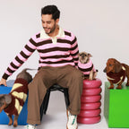 Sweater Rayas Rosado y Café Pets