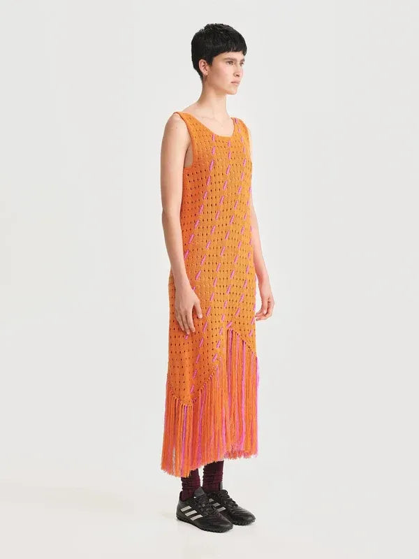 Vestido Vacaciones Naranja Foto de lado