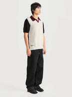 Camiseta Polo Boliche Blanco Hombre