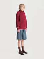 Saco Cuello Tortuga Inglés Rojo/rosado Mujer