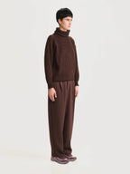 Saco Cuello Tortuga Ingles Marron Mujer