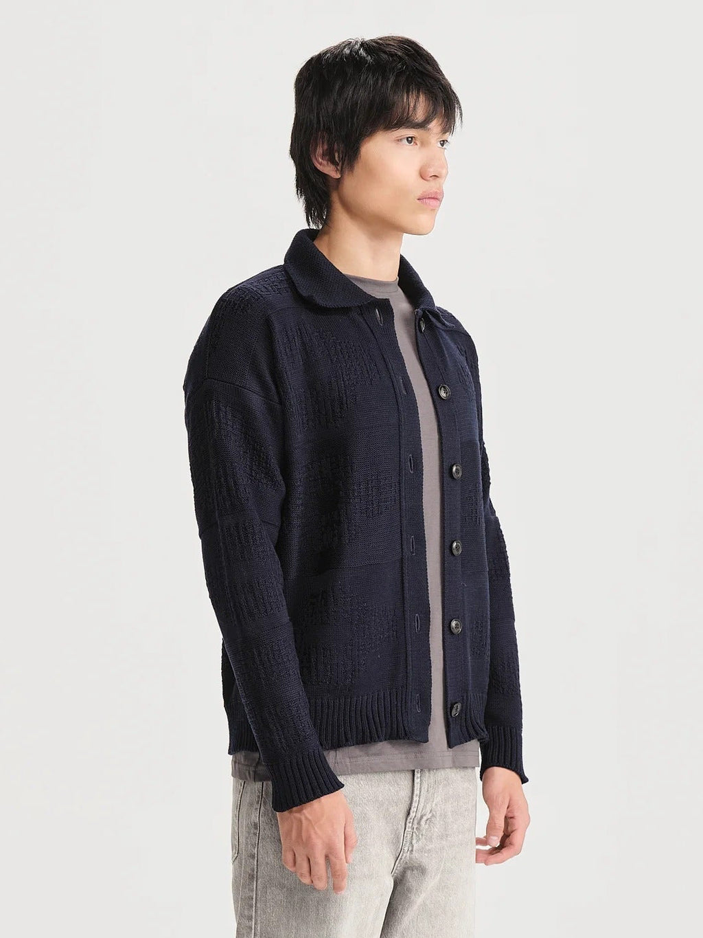Cardigan Polo Picnic Azul Hombre