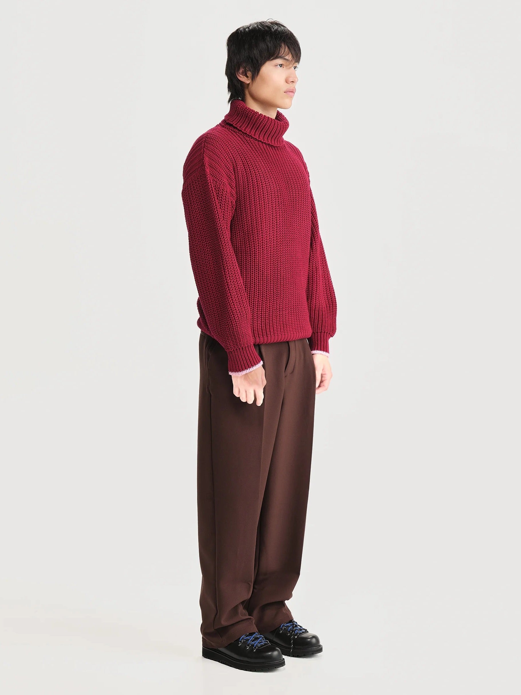 Saco Cuello Tortuga Inglés Rojo/rosado Hombre