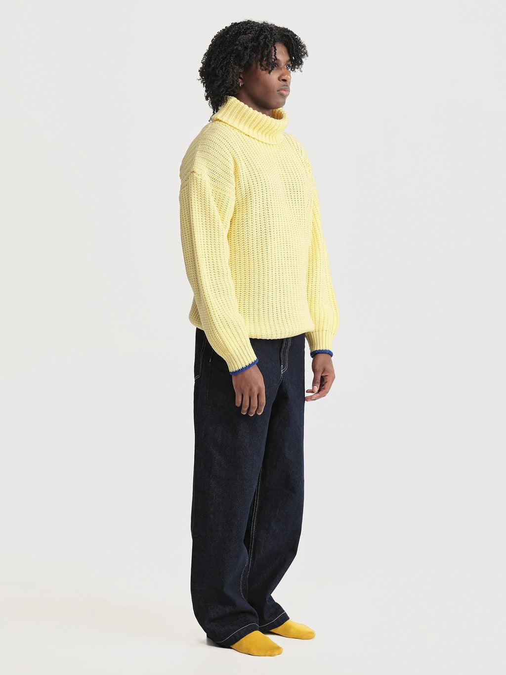 Saco Cuello Tortuga Inglés Amarillo/azul Hombre