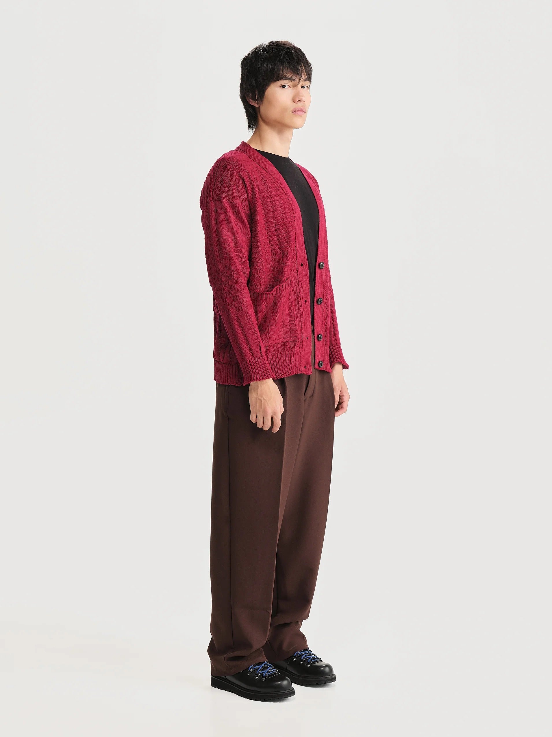Cardigan Archivo Rojo Hombre