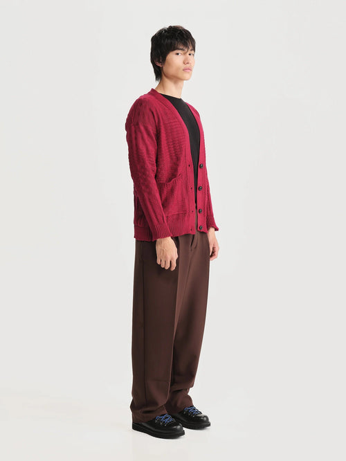 Cardigan Archivo Rojo Hombre