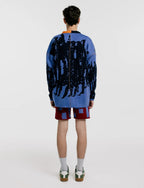 Cardigan fragmentado rayón hombre