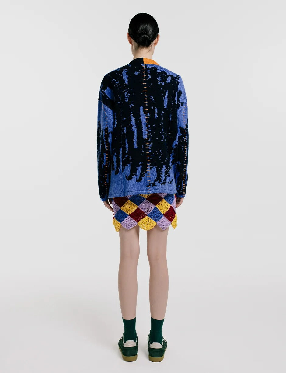 Cardigan fragmentado rayón mujer