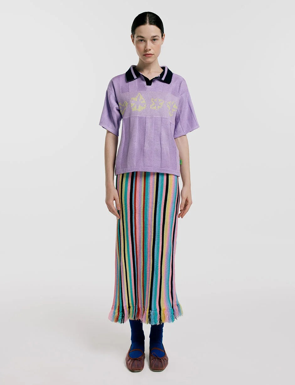Camiseta asteriscos lila Mujer