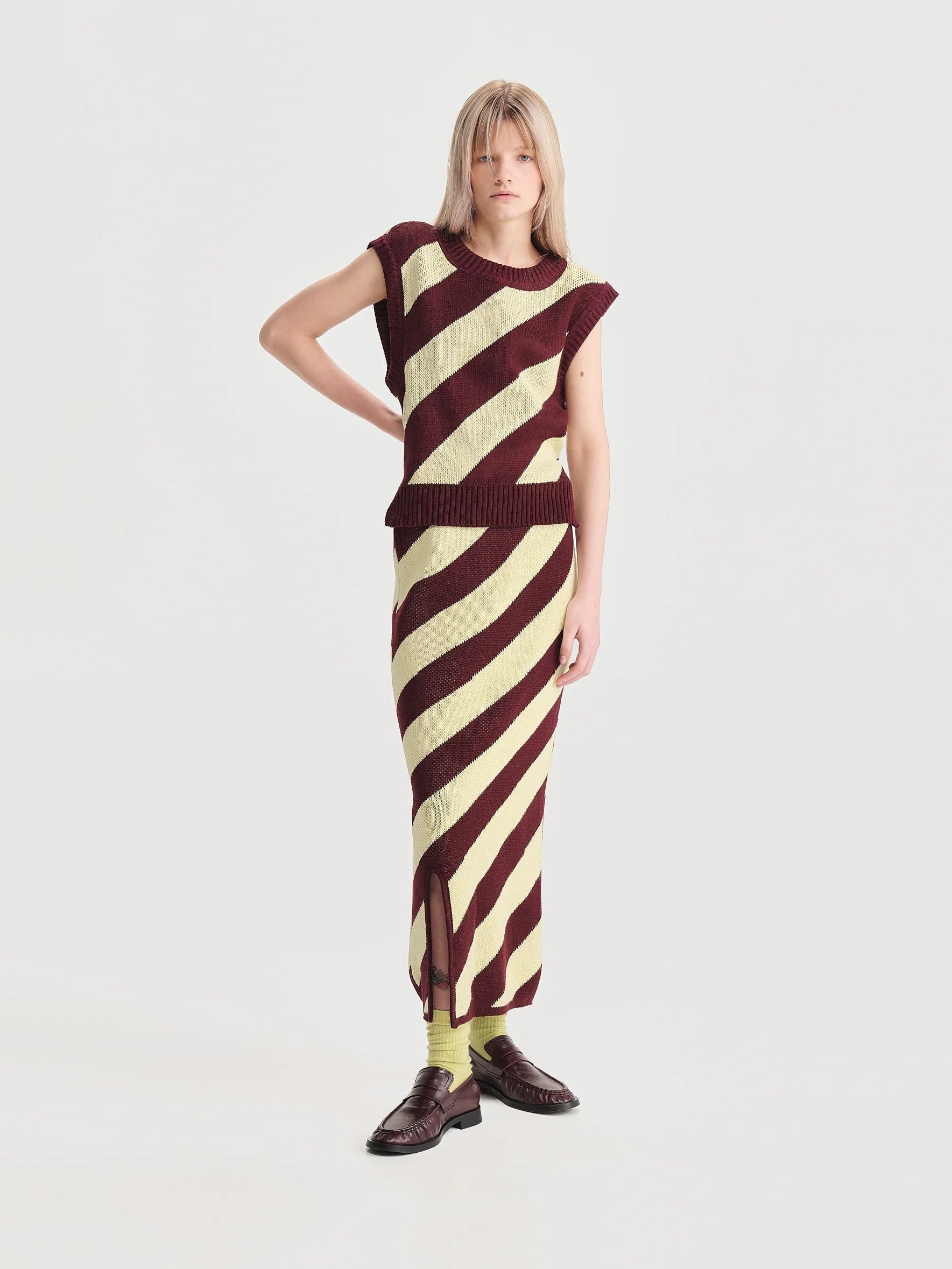Chaleco Diagonales Mujer