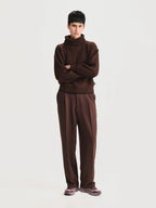 Saco Cuello Tortuga Ingles Marron Mujer