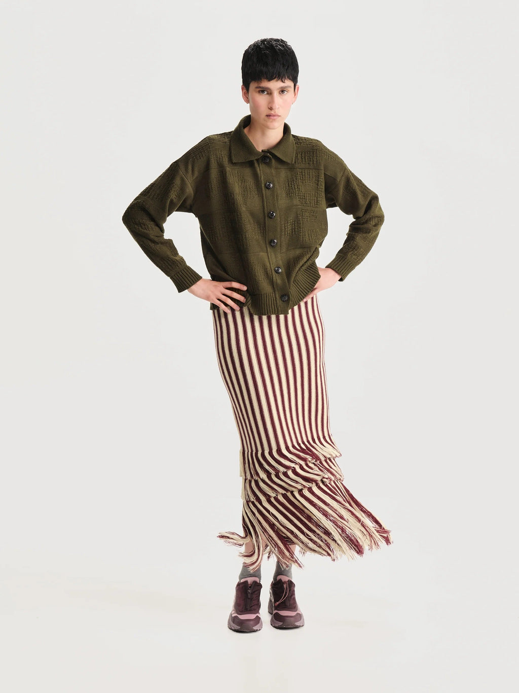 Cardigan Polo Picnic Verde Mujer