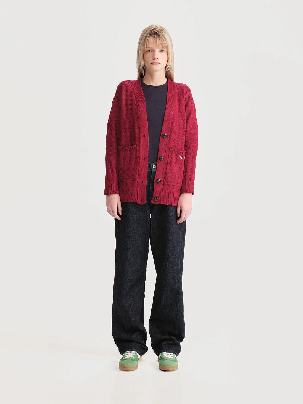Cardigan Archivo Rojo Mujer