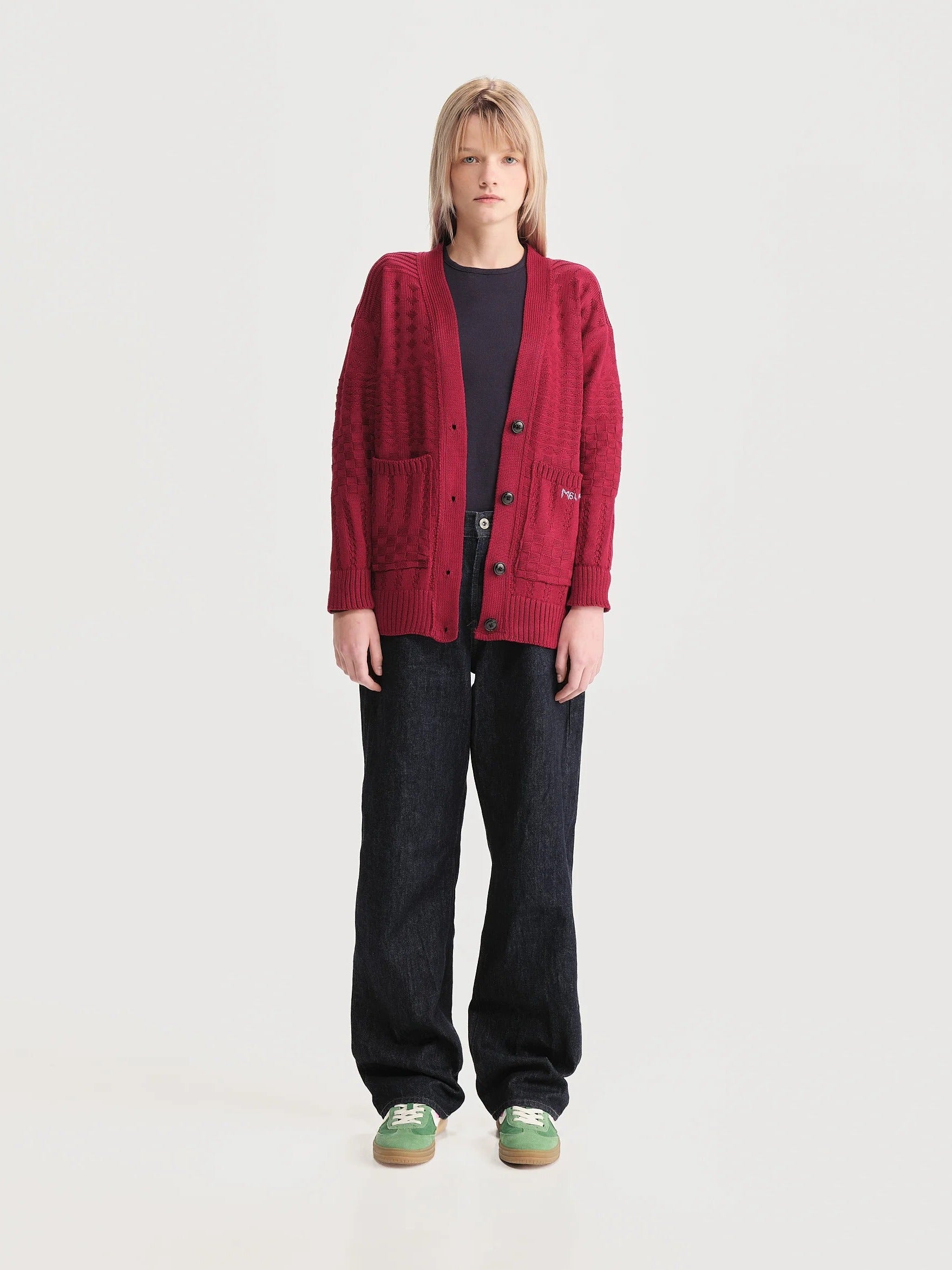 Cardigan Archivo Rojo Mujer
