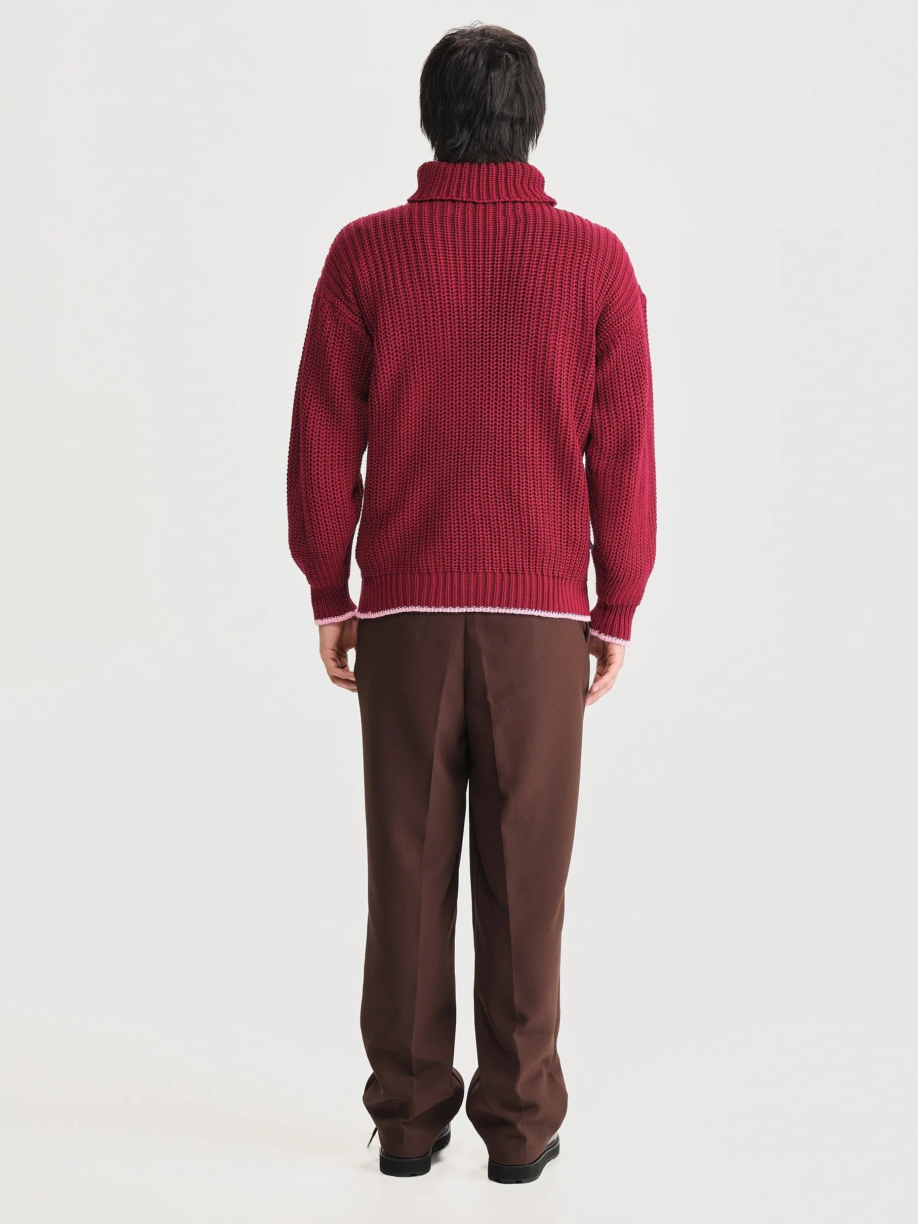 Saco Cuello Tortuga Inglés Rojo/rosado Hombre