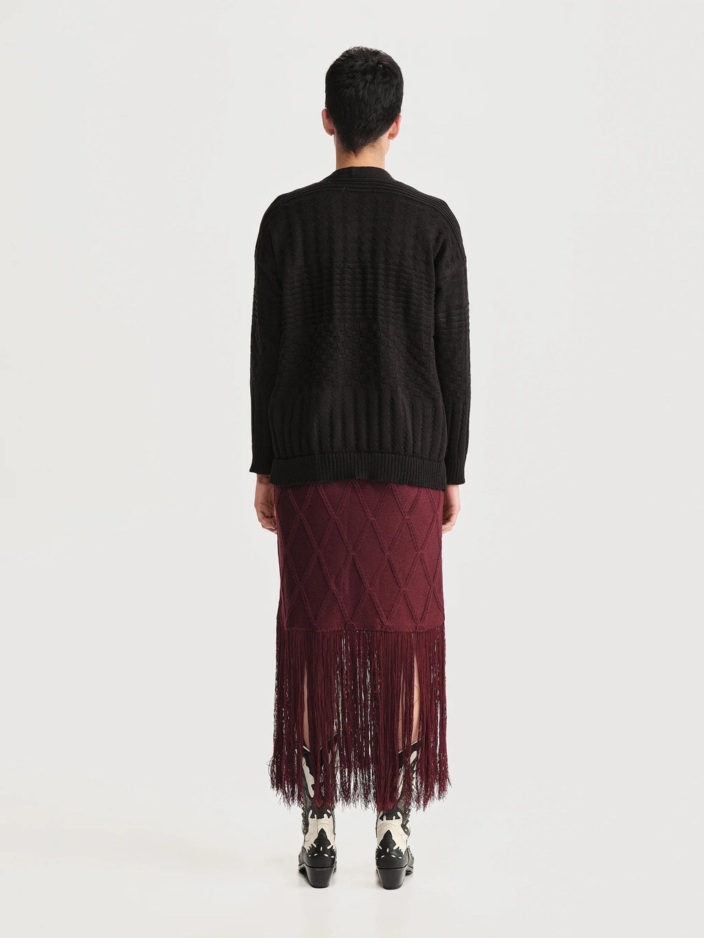 Cardigan Archivo Negro Mujer