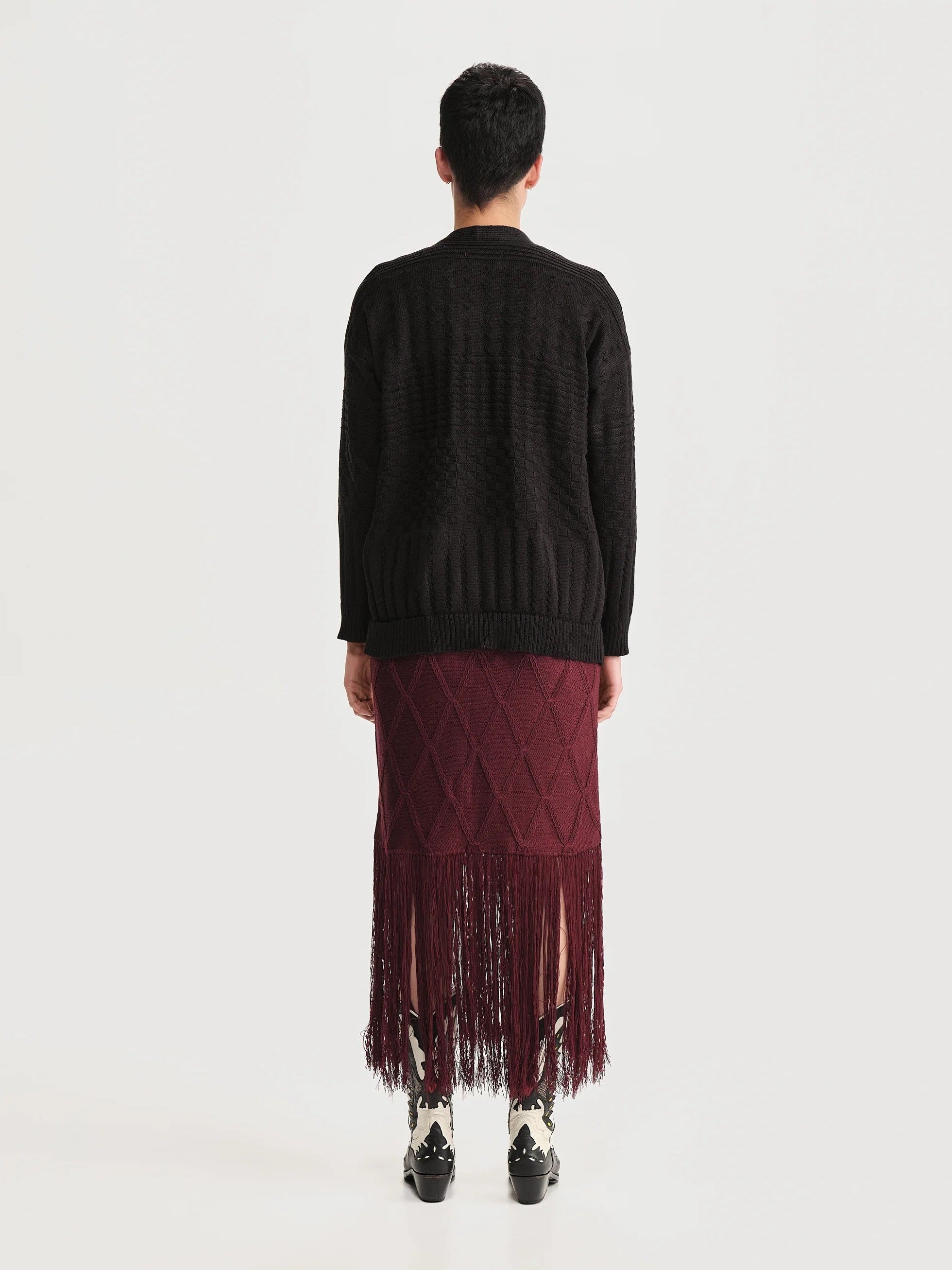 Cardigan Archivo Negro Mujer