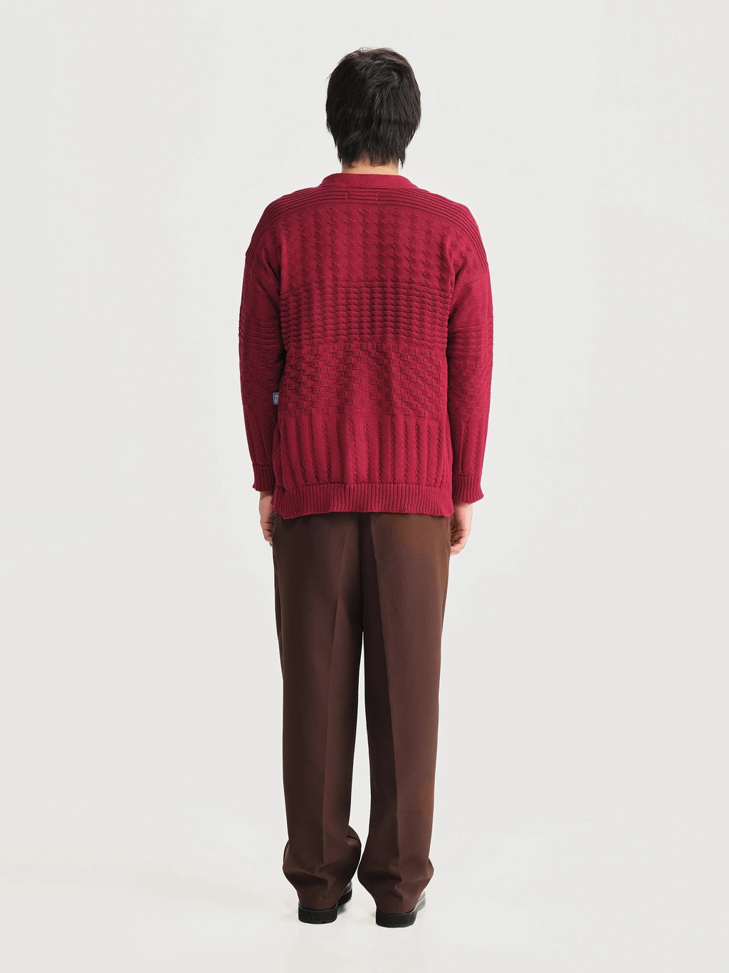 Cardigan Archivo Rojo Hombre