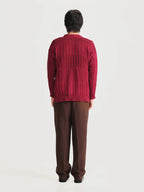 Cardigan Archivo Rojo Hombre