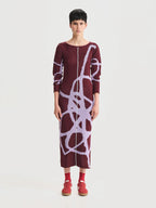 Vestido Largo Nudo Vinotinto