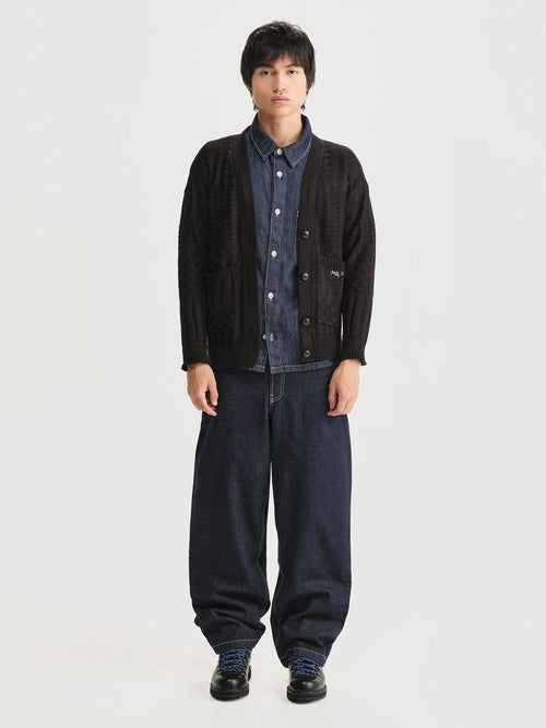 Cardigan Archivo Negro Hombre