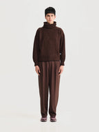 Saco Cuello Tortuga Ingles Marron Mujer