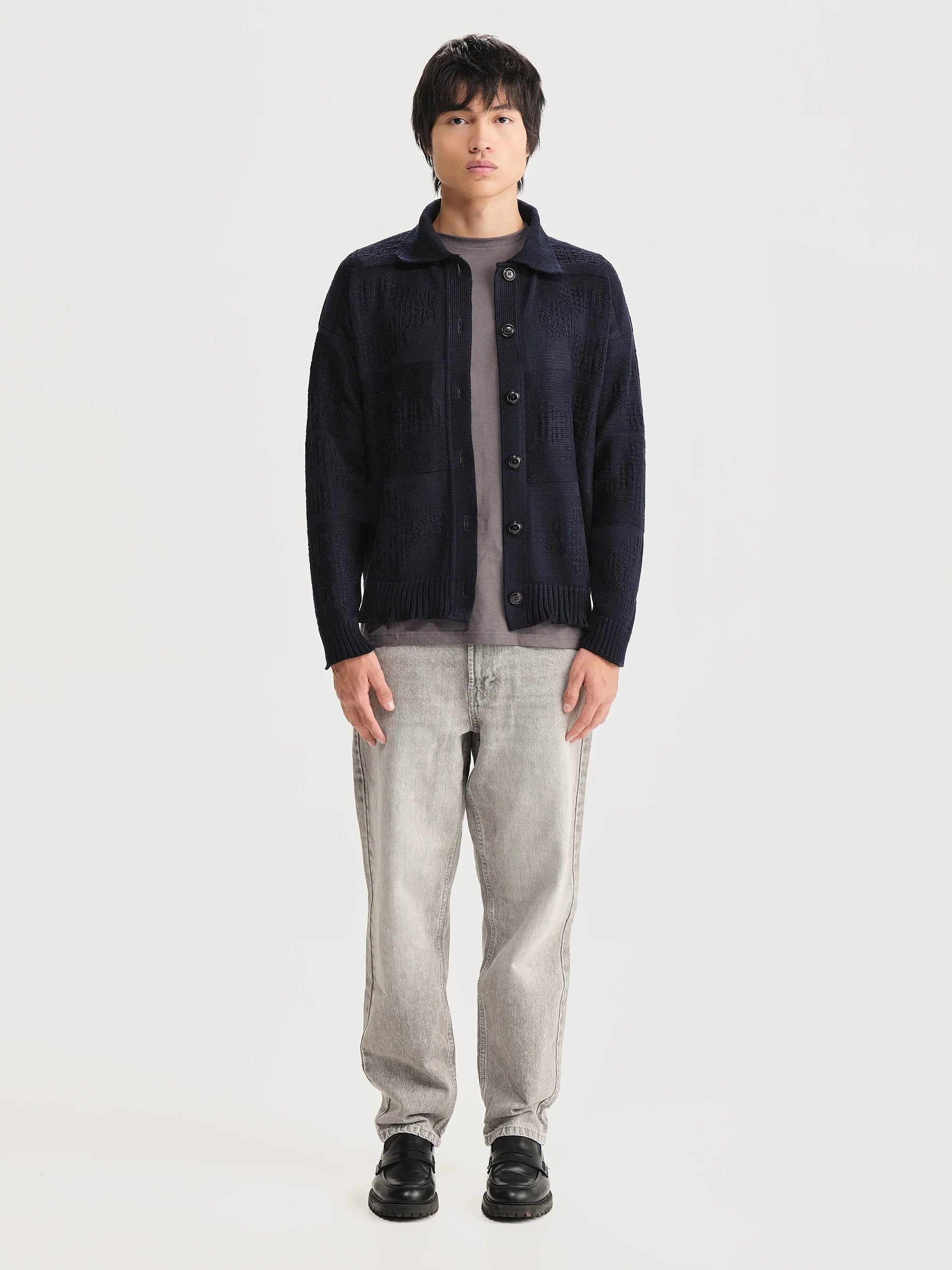 Cardigan Polo Picnic Azul Hombre