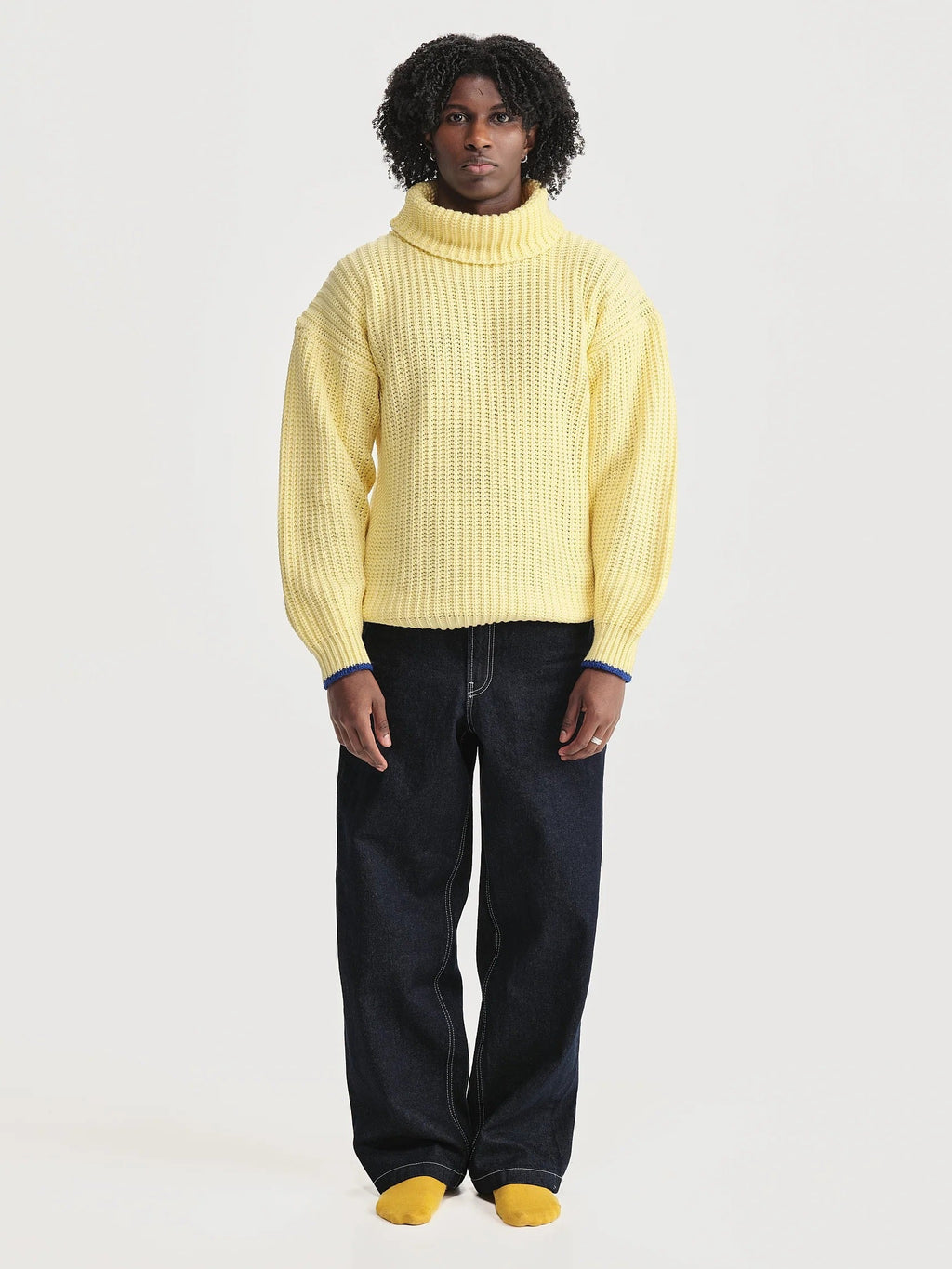 Saco Cuello Tortuga Inglés Amarillo/azul Hombre