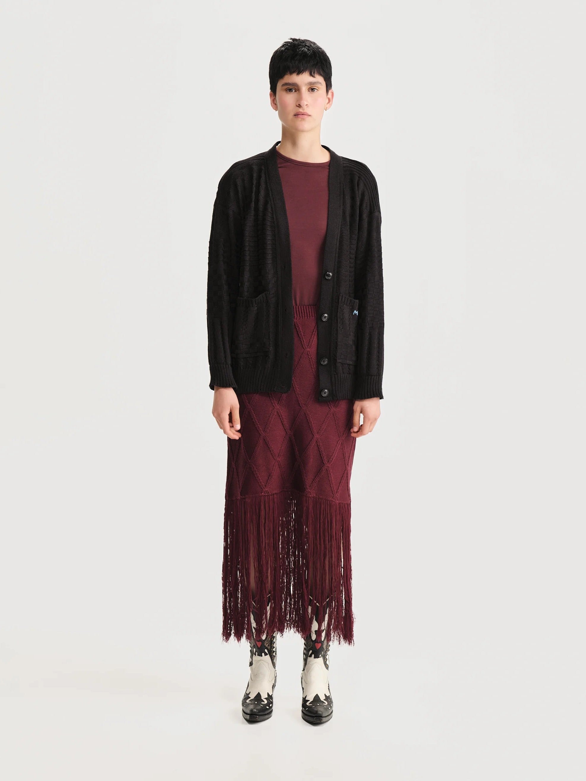 Cardigan Archivo Negro Mujer